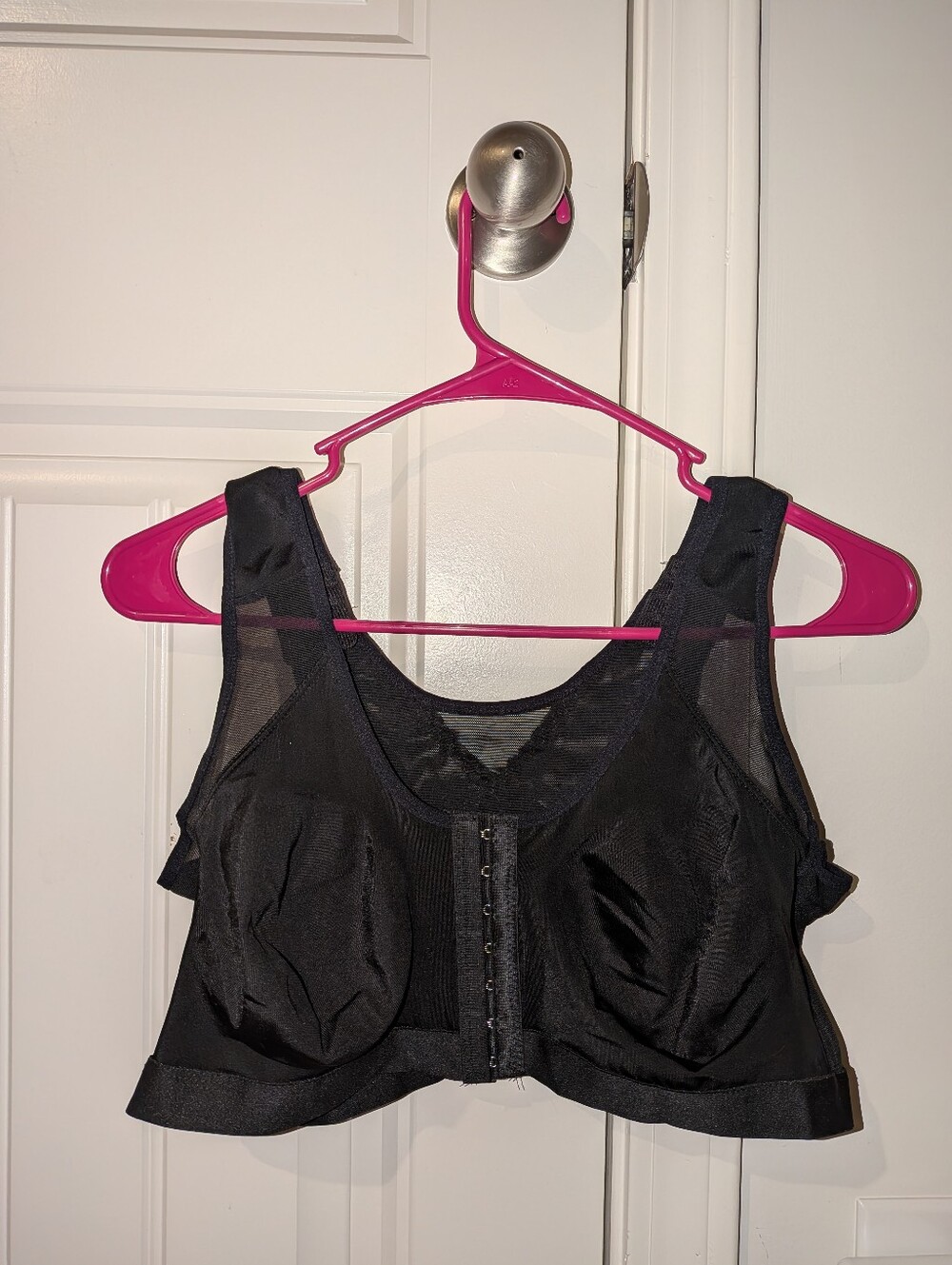 Black Front-Closure Support Bra
